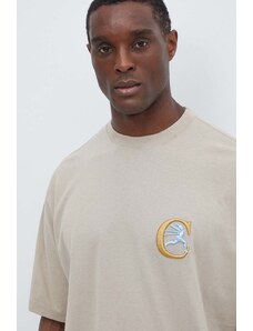 Champion tricou din bumbac barbati, culoarea maro, cu imprimeu, 219999