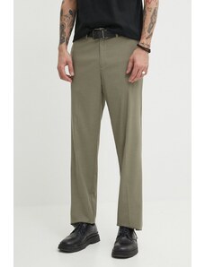 Samsoe Samsoe pantaloni SAJOHNNY barbati, culoarea verde, drept, M24100062