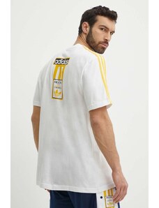 adidas Originals tricou din bumbac barbati, culoarea alb, cu imprimeu, IU2360