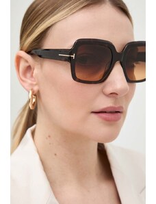 Tom Ford ochelari de soare femei, culoarea maro, FT1082_5452F