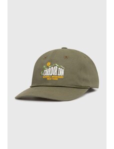 Corridor șapcă de baseball din bumbac Corridor Inn Cap culoarea verde, cu imprimeu, HT0098