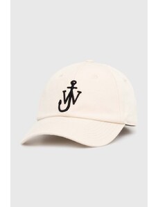JW Anderson șapcă de baseball din bumbac Baseball Cap culoarea bej, cu imprimeu, AC0198.FA0349.106
