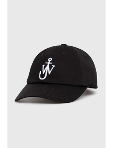 JW Anderson șapcă de baseball din bumbac Baseball Cap culoarea negru, cu imprimeu, AC0198.FA0349.999