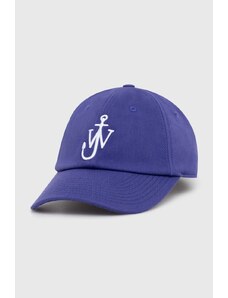 JW Anderson șapcă de baseball din bumbac Baseball Cap culoarea violet, cu imprimeu, AC0198.FA0349.830