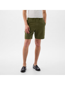 Pantaloni scurți pentru bărbați GAP Linen Fixed Waist Short Army Jacket Green