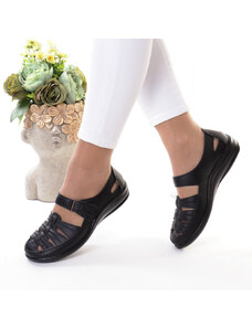 Pantofi negri piele ecologica Florena