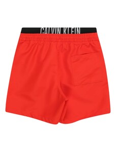 Calvin Klein Swimwear Șorturi de baie 'Intense Power' sângeriu / negru / alb