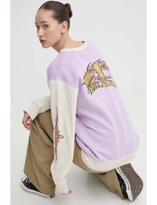 Billabong bluza Since 73 femei, culoarea violet, cu imprimeu, UBJFT00227