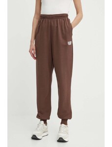 Reebok Classic pantaloni de trening din bumbac Archive Essentials culoarea maro, neted, 100076213