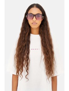 Marni ochelari de soare Zamalek Faded Burgundy femei, culoarea roz, EYMRN00054.004.LCS