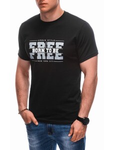 EDOTI Men's printed t-shirt S1924 - black