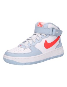 Nike Sportswear Sneaker 'Air Force 1 Mid EasyOn' albastru pastel / roși aprins / alb