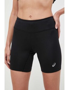 Asics pantaloni scurți de alergare Core Sprinter culoarea negru, neted, high waist