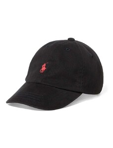 Polo Ralph Lauren șapcă din bumbac pentru copii culoarea negru, cu imprimeu