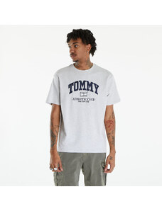 Tommy Hilfiger Tricou pentru bărbați Tommy Jeans Varsity Logo T-Shirt Silver Grey