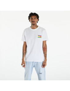 Tommy Hilfiger Tricou pentru bărbați Tommy Jeans Oversized Serif Flag Logo Logo T-Shirt White