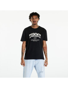 Tommy Hilfiger Tricou pentru bărbați Tommy Jeans Varsity Logo T-Shirt Black