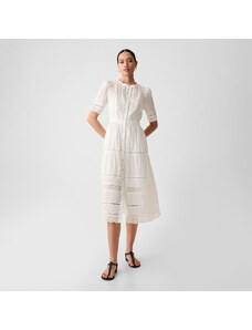 Rochie GAP Shortsleeve Midi Dress New Off White