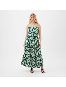 Rochie GAP Tiered Maxi Dress Green Floral