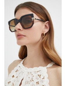 Chloé ochelari de soare femei, culoarea maro, CH0240S
