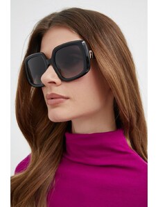 Furla ochelari de soare femei, culoarea negru, SFU709_540700