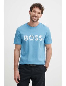 BOSS Orange tricou din bumbac bărbați, cu imprimeu 50515997