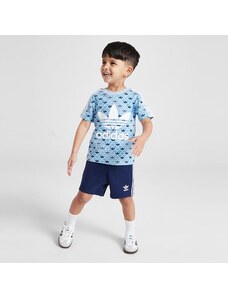 Adidas Set Mono Aop Tee Blu B Copii Îmbrăcăminte adidas IX1855 Albastru