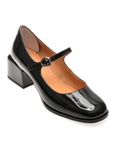 Pantofi casual FLAVIA PASSINI negri, 1193, din piele naturala lacuita