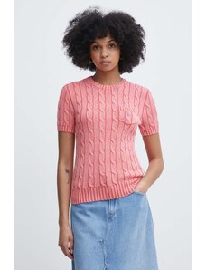 Polo Ralph Lauren pulover de bumbac culoarea roz, 211935306