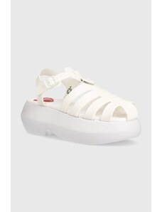 Love Moschino sandale femei, culoarea alb, cu platforma, JA16247I0II38100