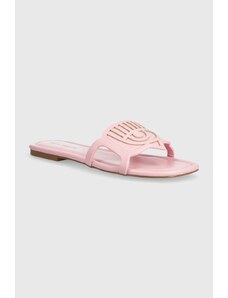 Chiara Ferragni papuci Penelope Flat femei, culoarea roz, CF3360_012