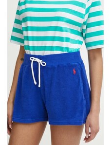 Polo Ralph Lauren pantaloni scurti femei, neted, high waist, 211936222