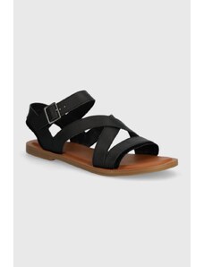 Toms sandale de piele Sloane femei, culoarea negru, 10020800