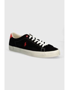 Polo Ralph Lauren sneakers din piele Longwood culoarea negru, 816931905001