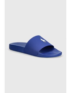 Polo Ralph Lauren papuci Polo Slide barbati, culoarea albastru marin, 809931326001