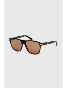 Tom Ford ochelari de soare barbati, culoarea maro, FT1081_5805E