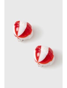 Fiorucci clip on Red And White Mini Lollipop Earrings U01FPAJE145PT01RD02