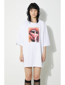 Fiorucci tricou din bumbac Mouth Print Boxy T-Shirt femei, culoarea alb, W01FPTSH102CJ01WH04