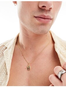 Faded Future shell pendant necklace in gold