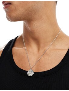 Faded Future compass pendant necklace in silver