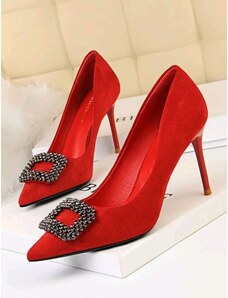 GabrielaBoutique Pantofi de catifea | Pantofi rosii de ocazii | 220 lei - Rosu, 36