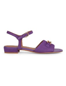 Geox sandale de piele D NEW ERAKLIA 15 B femei, culoarea violet, cu toc drept, D4580B 00021 C8000