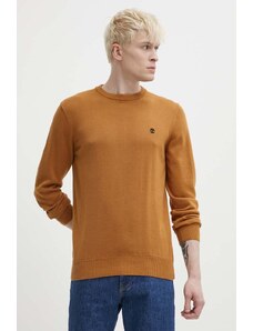 Timberland pulover de bumbac culoarea maro, light, TB0A2BMMP471