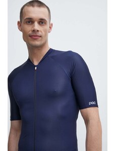 POC tricou de ciclism Pristine Jersey culoarea albastru marin, neted