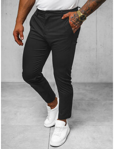 Pantaloni chino bărbaţi negri OZONEE O/1411SP