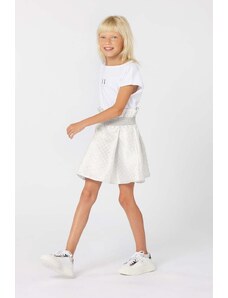 Karl Lagerfeld rochie fete culoarea alb, mini, evazati