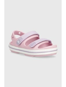 Crocs sandale copii CROCBAND CRUISER SANDAL culoarea roz