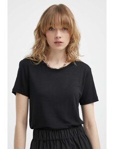 Bruuns Bazaar tricou KatkaBB ss T-shirt femei, culoarea negru, BBW1072N