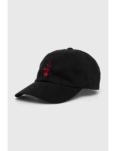 Vertere Berlin șapcă de baseball din bumbac culoarea negru, cu imprimeu, VER C37