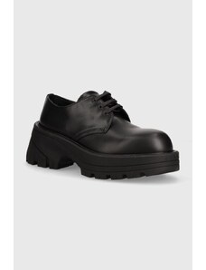 1017 ALYX 9SM pantofi de piele Derby barbati, culoarea negru, AAUSN0052LE01